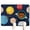 Starry N, variant on Starry Night Sky Pet Feeding Mat - Absorbent Dog Food Mat with Moon & Stars Design - Non-Slip Waterproof Placemat (Large Size)