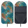 thumbnail image 5 of Garronmavis Leopard Front Car Seat Towel Cover Sweat Protection for Sports Workout Use Easy Installation Water-Resistant Stain Resistant Universal Fit for Cars SUV Trucks Sedan Van, 5 of 8