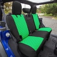 thumbnail image 3 of For Jeep Wrangler JK 4DR 2018-2023 FH Group Neoprene Custom Fit Car Seat Covers Rear Set - Green, 3 of 6