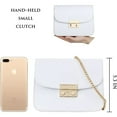 thumbnail image 4 of HLONK Small Crossbody Bags for Women Chain Shoulder Evening Clutch Purse Formal Bag (White), 4 of 6