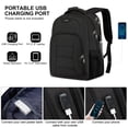 thumbnail image 3 of Mochila para portátil Liokesa, color negro, 19,3 x 12,6 x 8,3 pulgadas, 40 L, puerto USB, 3 of 7