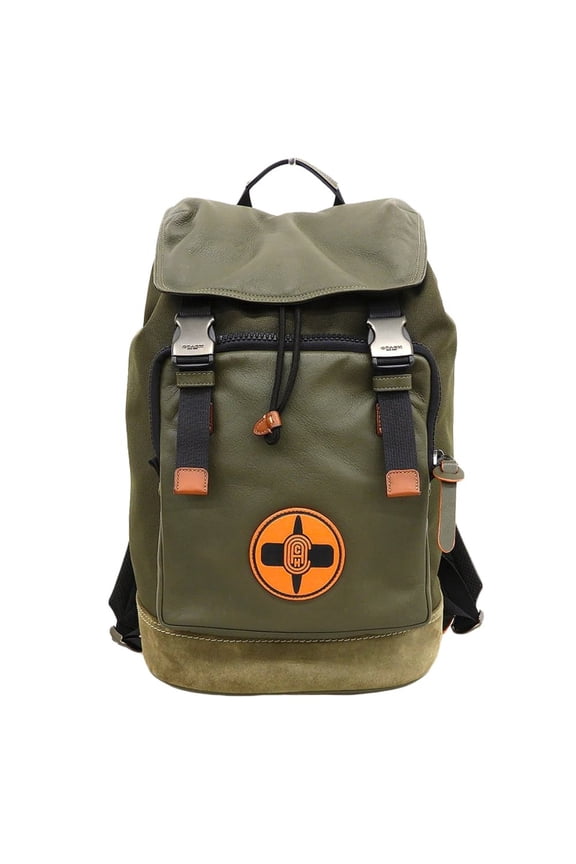 Pre-Owned COACH x Michael B. Jordan Naruto Shippuden Canvas Leather Suede Backpack, Daypack,...