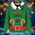 thumbnail image 3 of Fiaer Christmas Sweatshirts for Family Funny Printed Xmas Pullovers Long Sleeve Casual Crew Neck Lightweight Comfort Holiday Tops Men M, 3 of 5