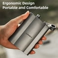 thumbnail image 2 of Lixada Ultra-Lightweight 240ml Titanium Flask - Portable Mini Ti Spirits Container for Outdoor Adventures and Home Use, Ergonomic Design, Corrosion-Resistant, Perfect for Travel and Camping (Lixada,, 2 of 6