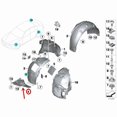 thumbnail image 7 of 51717260739 51717260740 Front Splash Inner Mudguard Liner For BMW 3' F30 F35 316I 318I 320I 2012-2018, 7 of 7