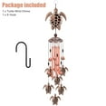 thumbnail image 2 of TSV Sea Turtle Wind Chimes, Hanging Outdoor RetroTortoise Wind Chimes Bells with S Hook, Indoor Decor, Memorial Gift Symbolizes Longevity Health Steadiness and Peace, Hang for Garden Yard Patio, 2 of 9