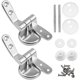 thumbnail image 1 of Sujetadores de bisagra para asiento de inodoro, paquete de 2 Bisagras de repuesto para asiento de inodoro con fijaciones de aleación de zinc, 1 of 4