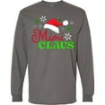 thumbnail image 3 of Inktastic Mimi Claus with Christmas Santa Hat and Snowflakes Long Sleeve T-Shirt, 3 of 5