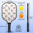 thumbnail image 3 of Pickleball Paddles Set,Pioneer Flower Floral Print Pattern Fiberglass Surface Pickleball Racket Set with 2 Indoor Outdoor Pickleball Balls and Pickleball Bag,Pickle-ball Equipment, 3 of 6