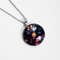 thumbnail image 4 of Ramadan Lantern Glass Circular Pendant Necklace - Stylish Womens Necklaces ?, 4 of 5