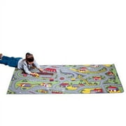 Constructive Playthings Town Center Nylon Play Rug for Kids, Multicolor