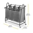 thumbnail image 4 of Whitmor Arch Triple Sorter with Wheels - Grey, 4 of 4