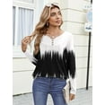 thumbnail image 5 of Zeagoo Womens Tops Dressy Casual Beach Vacation Clothes for Women Business Casual Long Shirts V Neck Tee Shirt Ladies Top and Blouses Ethnic Style, 5 of 7