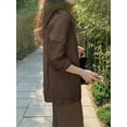 thumbnail image 5 of ZANZEA Women Lapel Collar Long Sleeve Blazer Solid Casual Suit Coat Outwear, 5 of 6