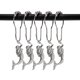thumbnail image 5 of Silver Curtain Hangers, Decorative Hooks for Bathroom Shower Rods, Bath Room Accessories Set, Sea Beach Theme Bathroom Decor, 5 of 5