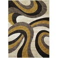 thumbnail image 2 of HR Swirls Thick Soft Plush 3D Textured Rug 5' x 7' Area Rugs, Mustard Yellow and Multicolor, 2 of 7