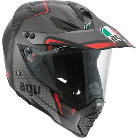 AGV AX-8 Dual Sport Tour Helmet Black/Silver Red 2X-Large  7611O2D0 (Best Sport Touring Motorcycle Helmet)
