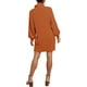 thumbnail image 5 of Vestido de suéter de gran tamaño suelto informal de manga larga con cuello alto para mujer vestidos de suéter de invierno suave Adepaton  WMZL-2283-20, 5 of 6