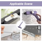 Kitchen Crevice Cleaning Brush Tool:Rotating Crevice Cleaning Brush,Grout Cleaning Brush,Kitchen Gadgets 2024 Upgrade Multi-Function 360° Rotating No Dead Corners Grout Cleaner Brush (3 Pcs, 3 Colors)