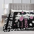thumbnail image 5 of Cow Blanket Cute Super Soft Cozy Warm Milk Cow Print Plush Throw Blanket Fleece Just A Girl Who Loves Cow Bedding Blanket Gifts for Kids Girls Boys Women 60"X80", 5 of 6