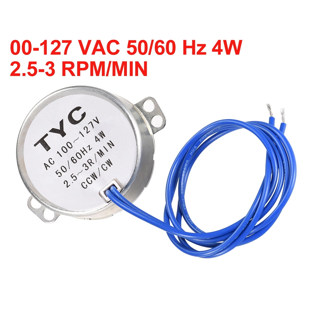 Synchronous Motor 100-127 VAC 4W 2.5-3 RPM/MIN CCW/CW Direction