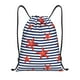 thumbnail image 1 of Fotbe Starfish Navy Blue Stripe Bolsa Mochila con Cordón Estampada, Bolsa de Gimnasio Deportiva, Bolsa Cinch, Bolsa con Cordón para Hombres y Mujeres-Medium, 1 of 6