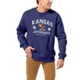 thumbnail image 4 of Men's League Collegiate Wear  Royal Kansas Jayhawks Bendy Arch Essential Pullover Sweatshirt, 4 of 4