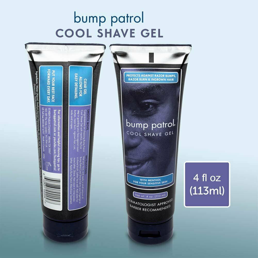 Bump Patrol Cool Shave Gel - Sensitive Clear Shaving Gel With Menthol Prevents Razor Burn, Bumps, Ingrown Hair - 4 Ounces 4 Pack - image 2 of 8