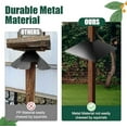thumbnail image 3 of Metal Squirrel Baffle for 4x4 Post, 17 Inch Squirrel Guard for for Bird Feeder Poles, Wooden Pole Mount Squirrel Proof to Keep Squirrels and Raccoons Out of Bird feeders, Black$$Garden & Patio, 3 of 7