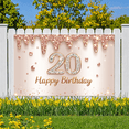 thumbnail image 4 of Sparkling Design Happy Birthday Banner Glittering Rose Gold Shimmer Celebration Backdrop for Birthday Party Anniversary Decor Celebration, 4 of 7