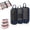 (Blue,3pcs), variant on Expandable Space-Saving Cubes, Flat Folding Waterproof Travel Organizer Bags for Suitcase, Compression Luggage Organizers with Heavy Duty Mesh Top, Pink Navy Black Packing Organizer Set (Black,6pcs)