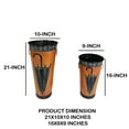 thumbnail image 4 of 21- 16 Inch Metal Umbrella Stands- Black Engraved Artwork- Set of 2- Orange, 4 of 5