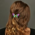 thumbnail image 2 of Unique Bargains 1 Pc Hair Clip Halloween Bat Wing Hair Clips for Women Purple Green, 2 of 5