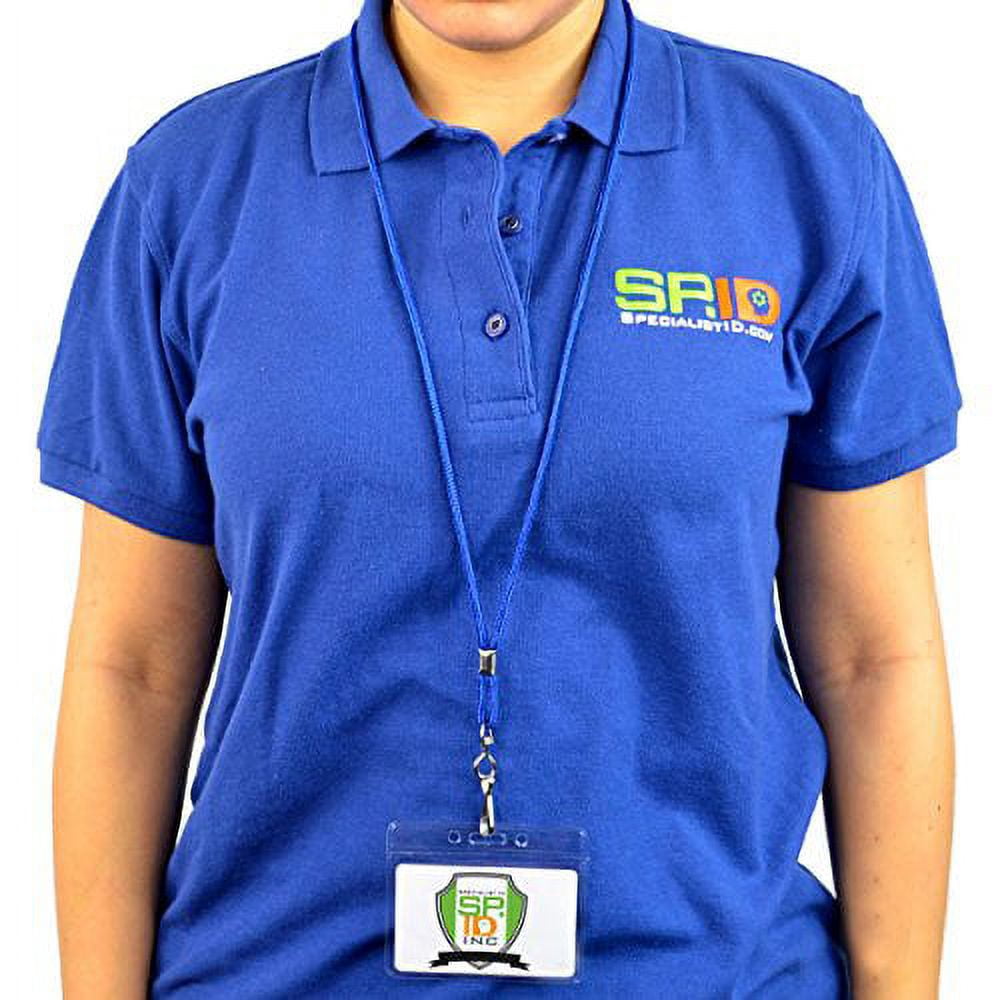 25 Pack of Premium Name Tag Badge Holders with Lanyards (Horizontal) by Specialist ID (Royal Blue)