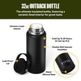 thumbnail image 2 of RTIC Outback 32 oz Insulated Ceramic Lined Water Bottle, Black, 2 of 8