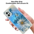 thumbnail image 3 of Rosebono Compatible With Motorola Moto G Power 5G 2023 Case Bling Glitter Sparkle Blue Flower Ultra Transparent Skin Cover Shockproof Case for Motorola Moto G Power 5G 2023, 3 of 5