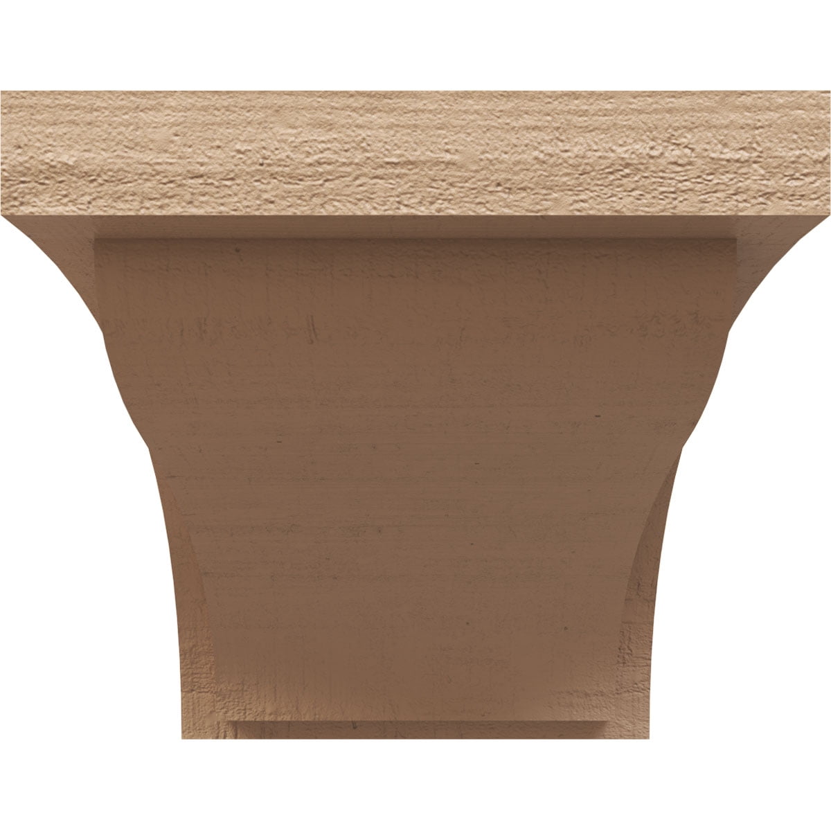 12"W x 24"D x 12"H Wide Helena Rough Cedar Woodgrain TimberThane Corbel, Primed Tan