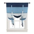 thumbnail image 2 of Vintage Farm Barn Blue Gradient Kitchen Short Window Curtain Rod Pocket Curtains Home Decor Small Window Roman Tie Up Curtains, 2 of 6