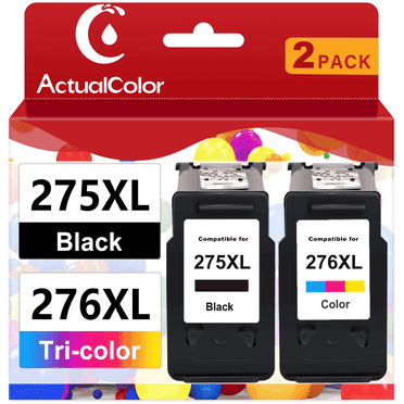 275XL 276XL Ink Cartridge for Canon Ink 275 and 276 for Pixma TS3522 TR4720 TR4722 Printer, 2 Pack