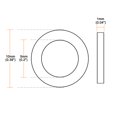 thumbnail image 3 of Arandelas planas de nylon de 10mm O.D. 5mm I.D. 1mm de grosor para tornillo M5, 200 unidades, 3 of 6