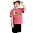 thumbnail image 3 of YunPes Girls T Shirts Loose Fit Short Sleeve Kids Summer Tops Soft Casual Crewneck Basic Tees Cute Birthday Outfits Easter Shirt, 3 of 8