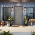 thumbnail image 6 of 26"H 2-Light Matte Black Outdoor Wall Lantern Sconce, 6 of 6