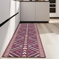 thumbnail image 4 of Brown Ethnic Pattern Kitchen Rug Mat,Kitchen Runner Rugs Non Skid Washable,Decorative Kitchen Floor Mats for Kitchen,Sink,Laundry,17"X47", 4 of 5