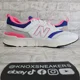 thumbnail image 5 of New Balance 997H Classic White Laser Blue Pink Sneakers CM997HAJ Men's Size 10.5, 5 of 6