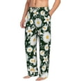 thumbnail image 2 of Disketp White Daisies And Bee Men'S Pajama Pants - Ultra Soft Fleece Sleep And Lounge Pants (Size: S-Xxl), 2 of 9