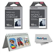 Fujifilm Instax Mini Monochrome Film X2 (20 Sheets) + Album for Fuji Instax Photos - Instant Film Bundle