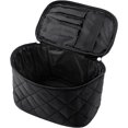 thumbnail image 4 of 1 bolsa de maquillaje negra de gran capacidad, portátil, impermeable, almacenamiento de maquillaje de estilo clásico. JM, 4 of 5