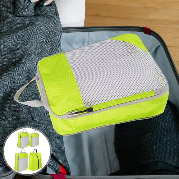 LOLIPPYY Set of 4 Travel Compression Bags Fabric for Hiking and Space Saving Organization