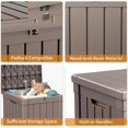 thumbnail image 6 of HJTER 50 Gallon Resin Deck Box, Lockable Patio Outdoor Storage Box for Furniture, Garden Tools and Tools Storage, Waterproof Outside Storage Boxes - Grey, 6 of 7