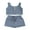 Blue, variant on Bagilaanoe 2pcs Little Girls Short Pants Set Sleeveless Vest Tops + Shorts 4T 5T 6T 7T 8T Kids Casual Summer Outfits